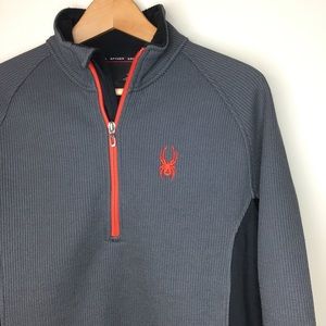 Spyder Sz S Gray Quarter Zip Sweater